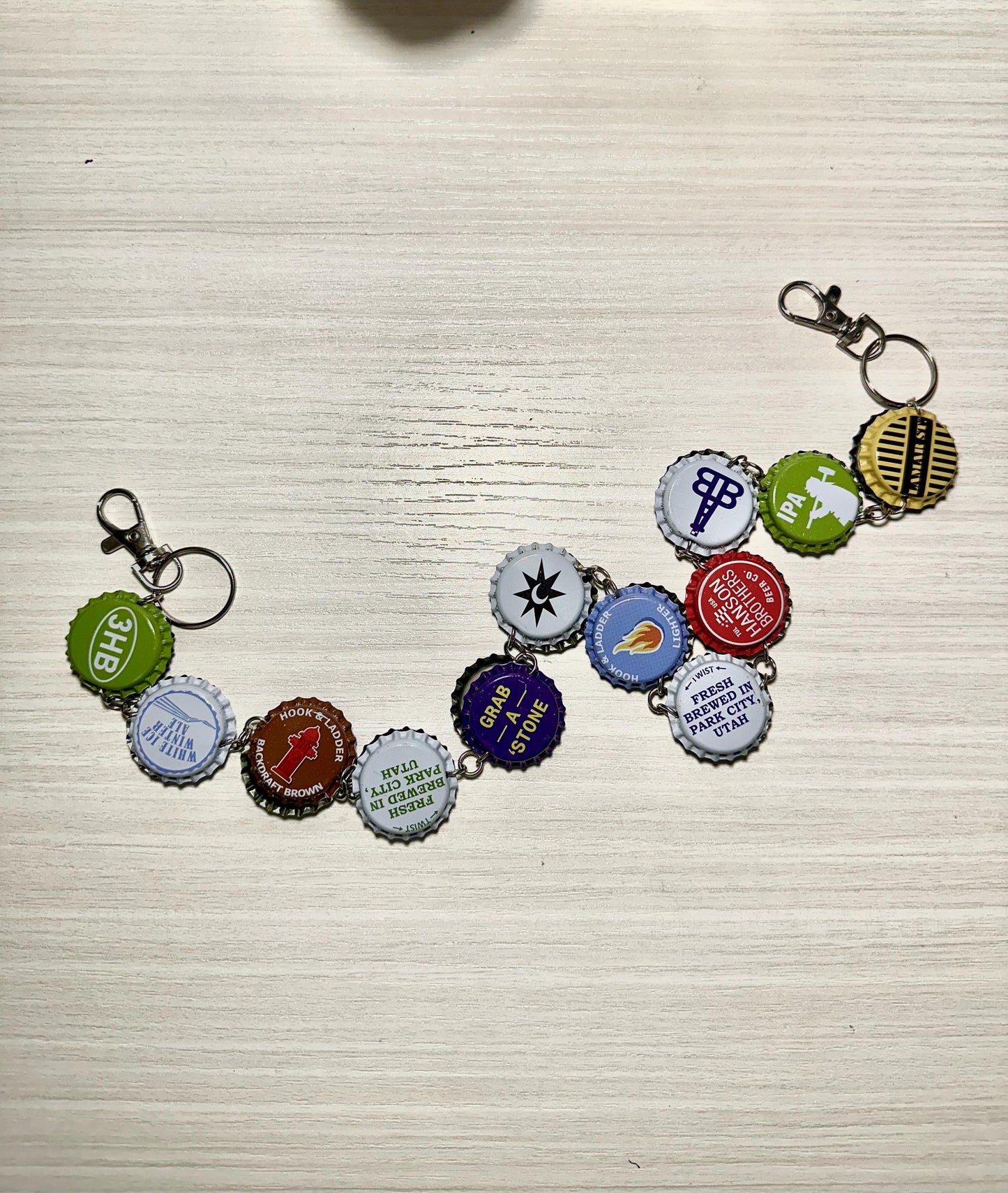 Bottle cap wallet chain